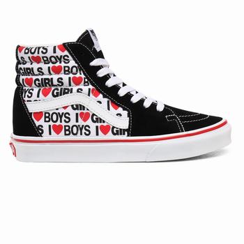 Damske Kotnikove Tenisky Vans I Heart Sk8-Hi Čierne/Biele VA30CTYFO